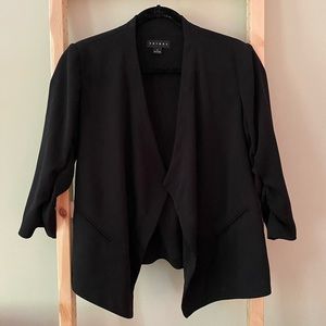 Open-Front Black Blazer